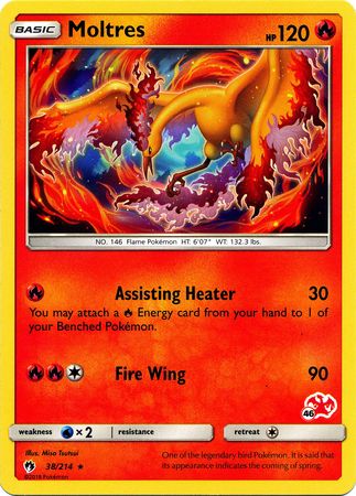 Moltres (38/214) (Charizard Stamp #46) [Battle Academy 2020] | Card Citadel