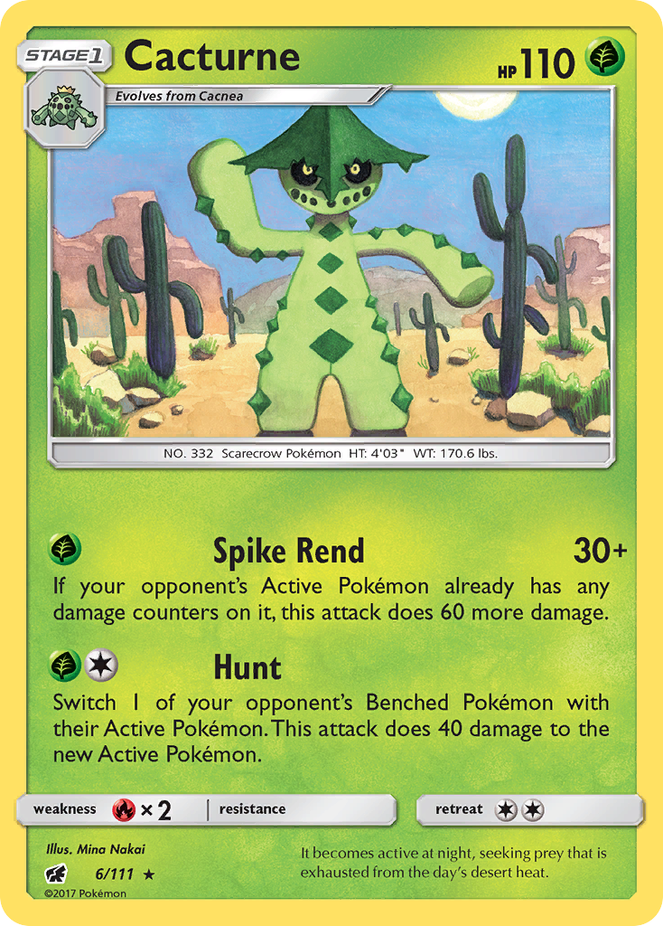 Cacturne (6/111) [Sun & Moon: Crimson Invasion] | Card Citadel