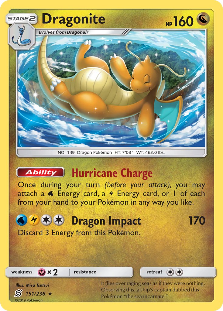 Dragonite (151/236) (Cracked Ice Holo) (Theme Deck Exclusives) [Sun & Moon: Unified Minds] | Card Citadel
