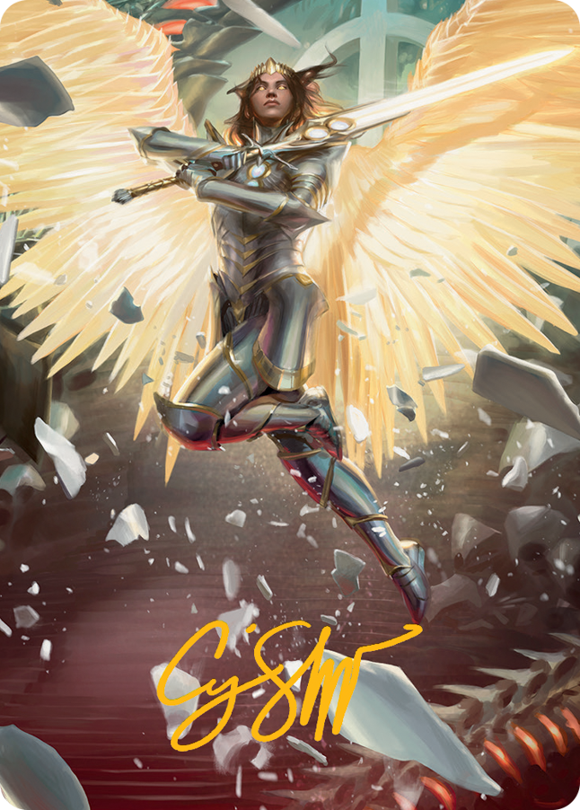 Archangel Elspeth Art Card (Gold-Stamped Signature) [March of the Machine Art Series] | Card Citadel