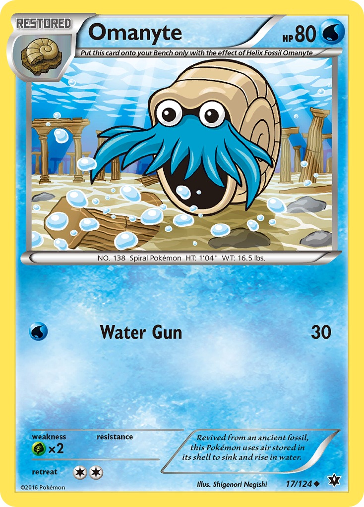 Omanyte (17/124) [XY: Fates Collide] | Card Citadel