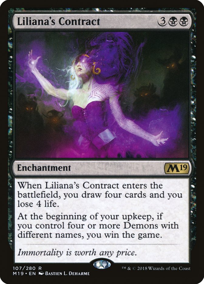 Liliana's Contract [Core Set 2019] | Card Citadel