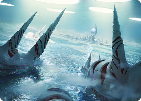 Seachrome Coast Art Card [Phyrexia: All Will Be One Art Series] | Card Citadel