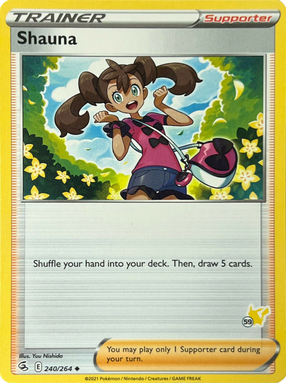 Shauna (240/264) (Pikachu Stamp #59) [Battle Academy 2022] | Card Citadel