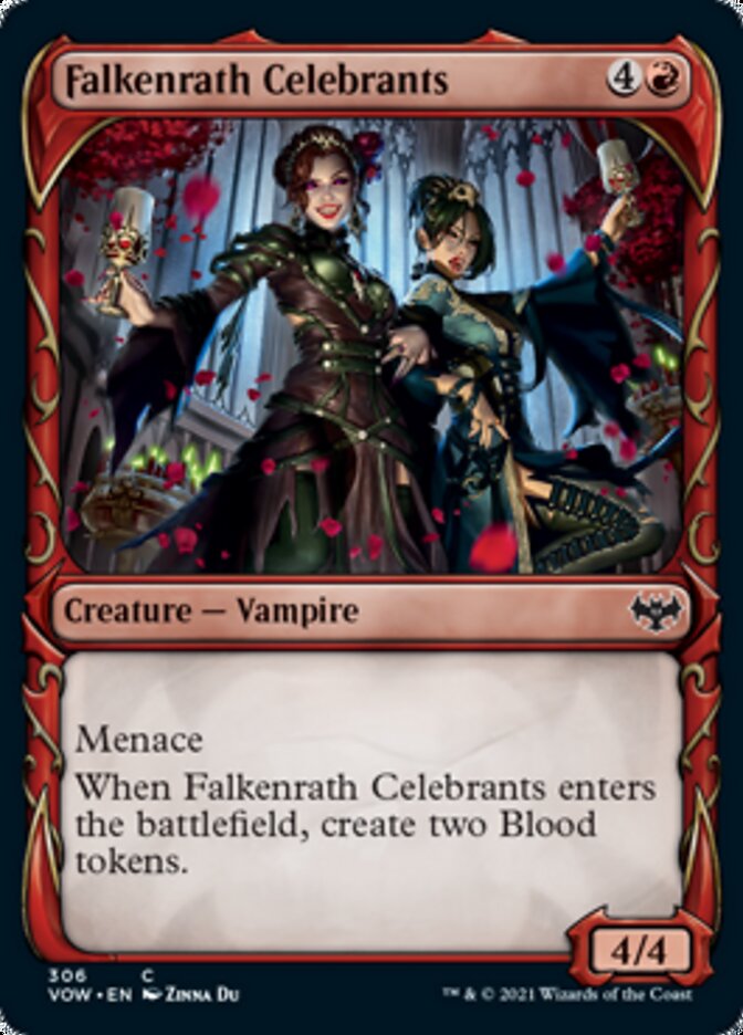 Falkenrath Celebrants (Showcase Fang Frame) [Innistrad: Crimson Vow] | Card Citadel