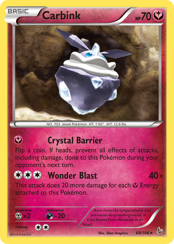 Carbink (68/106) (Theme Deck Exclusive) [XY: Flashfire] | Card Citadel