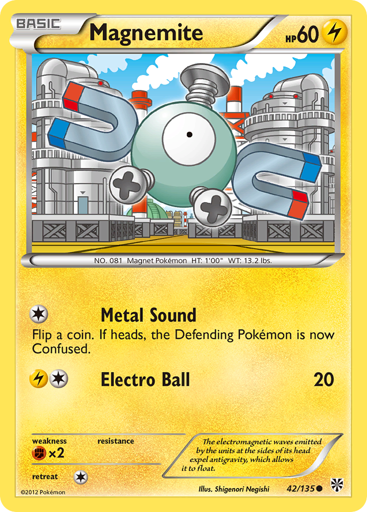 Magnemite (42/135) [Black & White: Plasma Storm] | Card Citadel