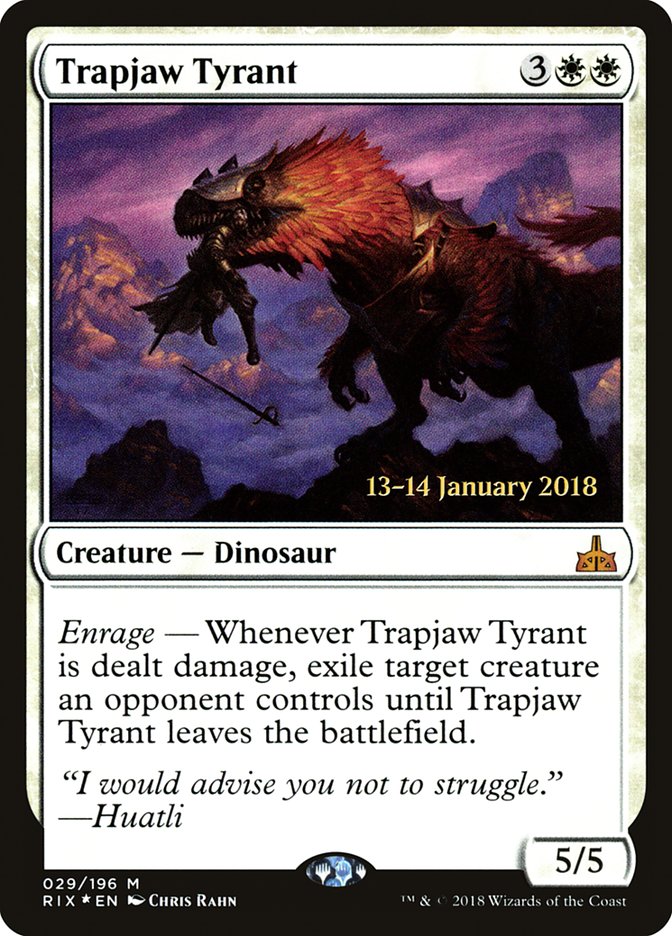 Trapjaw Tyrant [Rivals of Ixalan Promos] | Card Citadel
