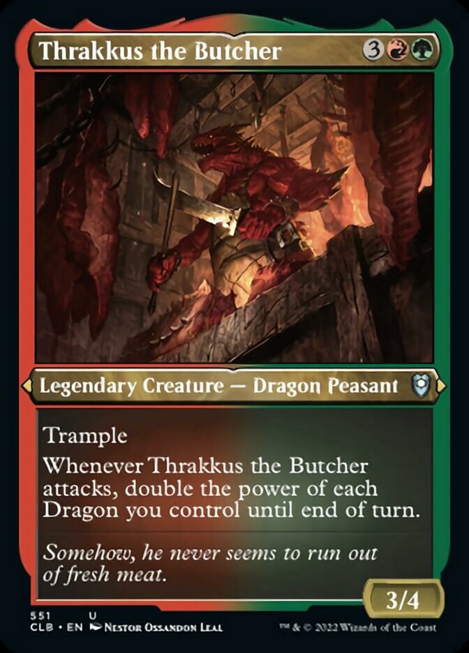 Thrakkus the Butcher (Foil Etched) [Commander Legends: Battle for Baldur's Gate] | Card Citadel