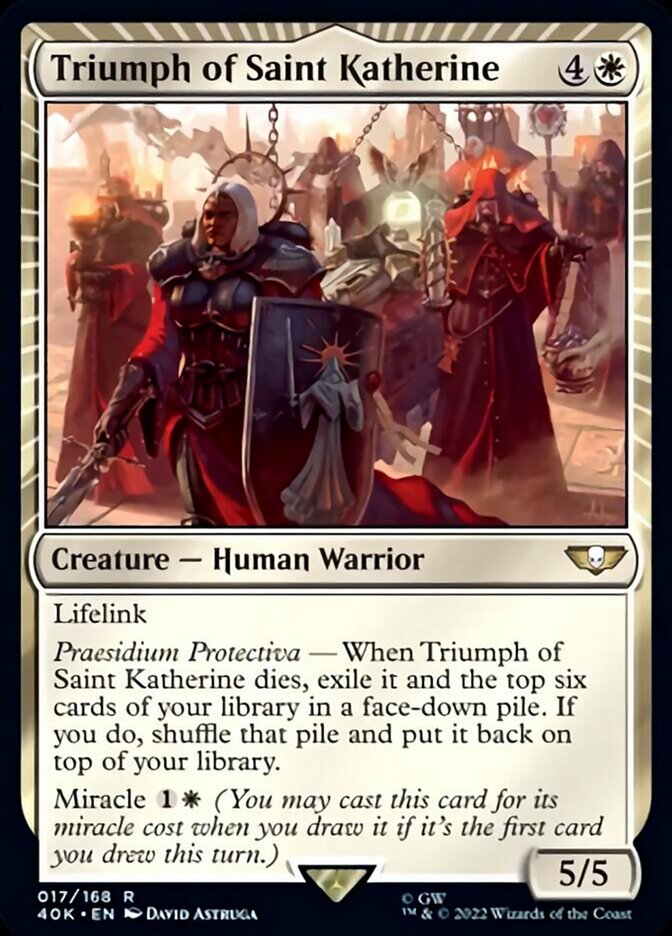 Triumph of Saint Katherine (Surge Foil) [Universes Beyond: Warhammer 40,000] | Card Citadel