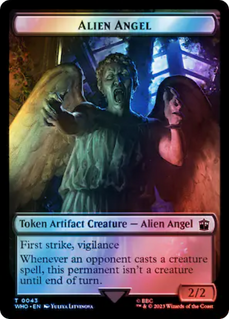 Alien Angel // Food (0059) Double-Sided Token (Surge Foil) [Doctor Who Tokens] | Card Citadel