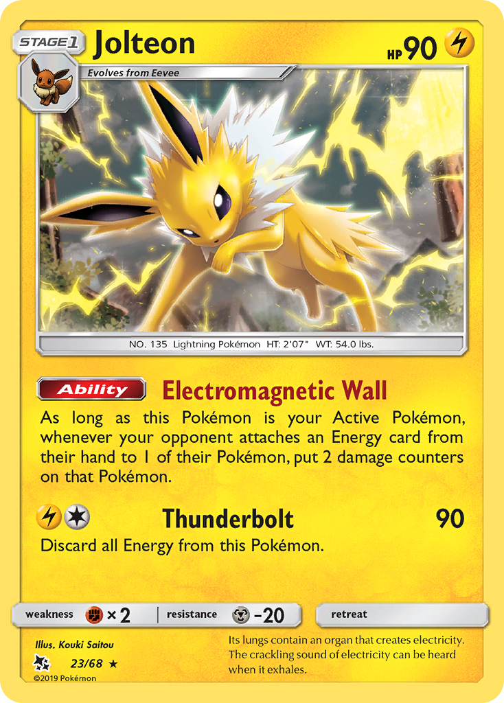 Jolteon (23/68) [Sun & Moon: Hidden Fates] | Card Citadel