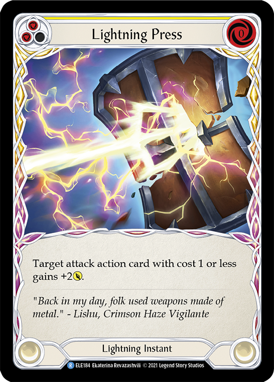 Lightning Press (Yellow) [ELE184] (Tales of Aria)  1st Edition Normal | Card Citadel