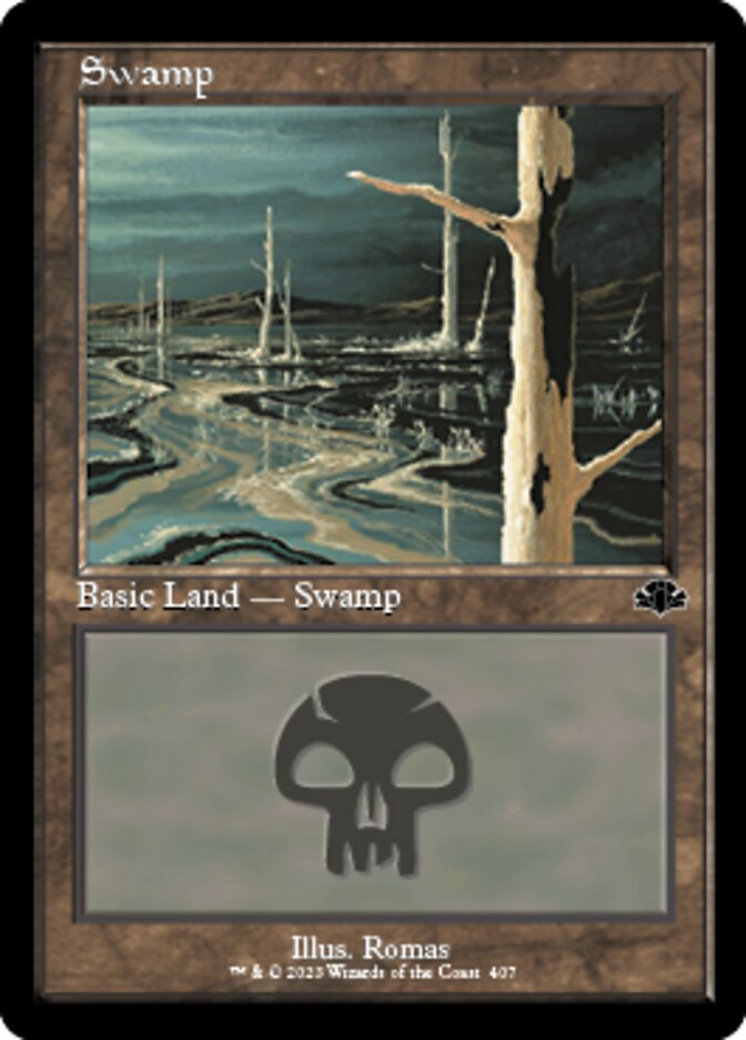 Swamp (407) (Retro) [Dominaria Remastered] | Card Citadel