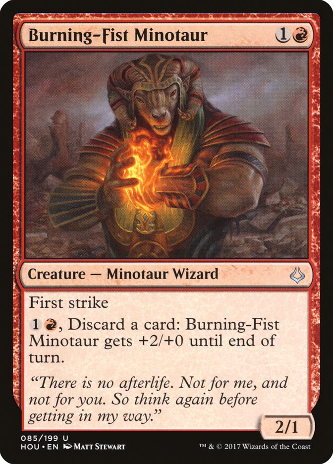 Burning-Fist Minotaur [Hour of Devastation] | Card Citadel