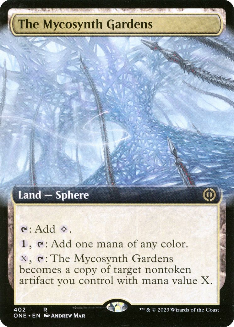 The Mycosynth Gardens (Extended Art) [Phyrexia: All Will Be One] | Card Citadel