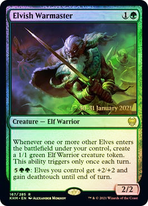 Elvish Warmaster  [Kaldheim Prerelease Promos] | Card Citadel