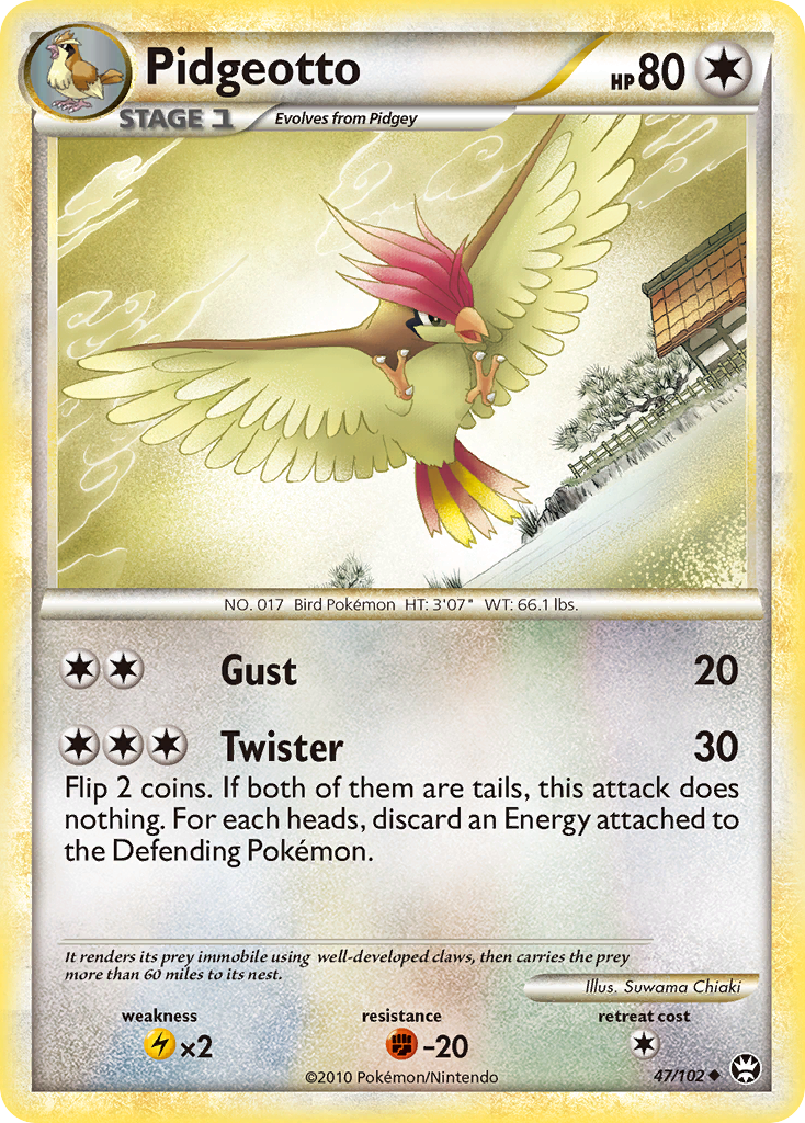 Pidgeotto (47/102) [HeartGold & SoulSilver: Triumphant] | Card Citadel