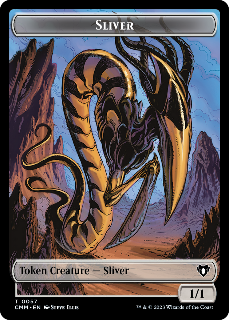 Copy (54) // Sliver Double-Sided Token [Commander Masters Tokens] | Card Citadel