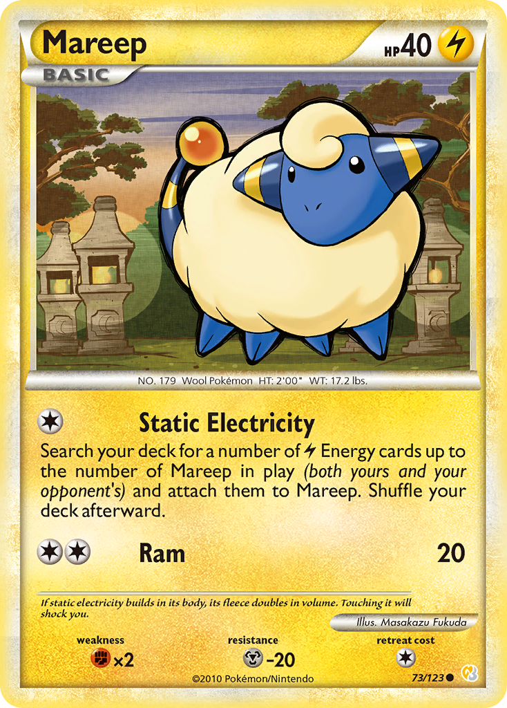 Mareep (73/123) [HeartGold & SoulSilver: Base Set] | Card Citadel