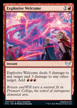 Explosive Welcome [Strixhaven: School of Mages] | Card Citadel