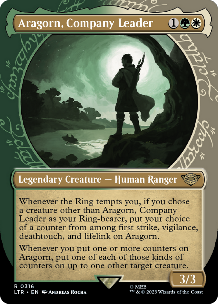 Aragorn, Company Leader (Showcase Ring Frame) [The Lord of the Rings: Tales of Middle-Earth] | Card Citadel