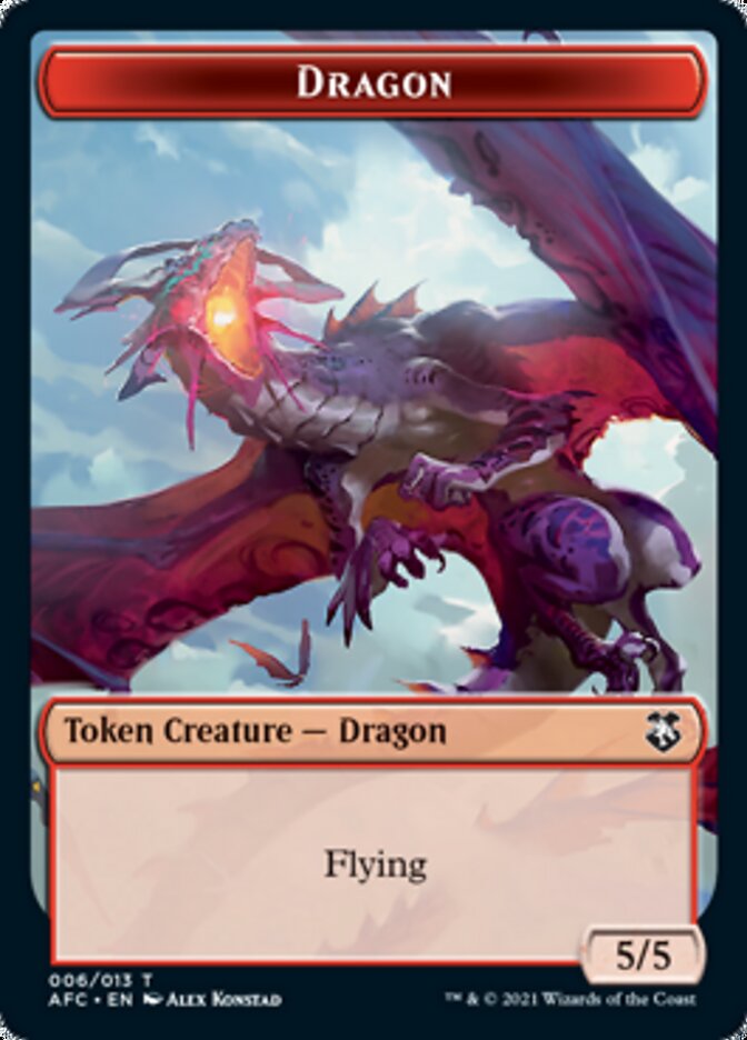 Dragon // Dragon Spirit Double-sided Token [Dungeons & Dragons: Adventures in the Forgotten Realms Commander Tokens] | Card Citadel