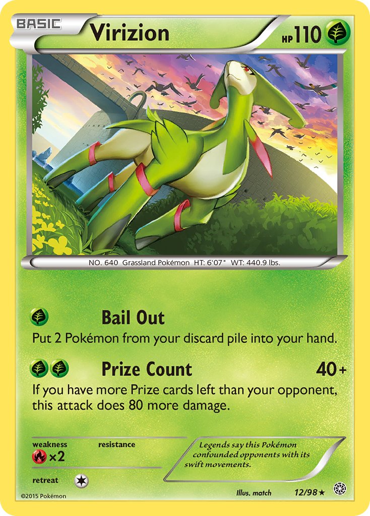 Virizion (12/98) (Theme Deck Exclusive) [XY: Ancient Origins] | Card Citadel