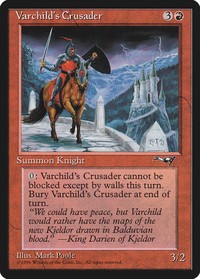 Varchild's Crusader (Brown Horse) [Alliances] | Card Citadel