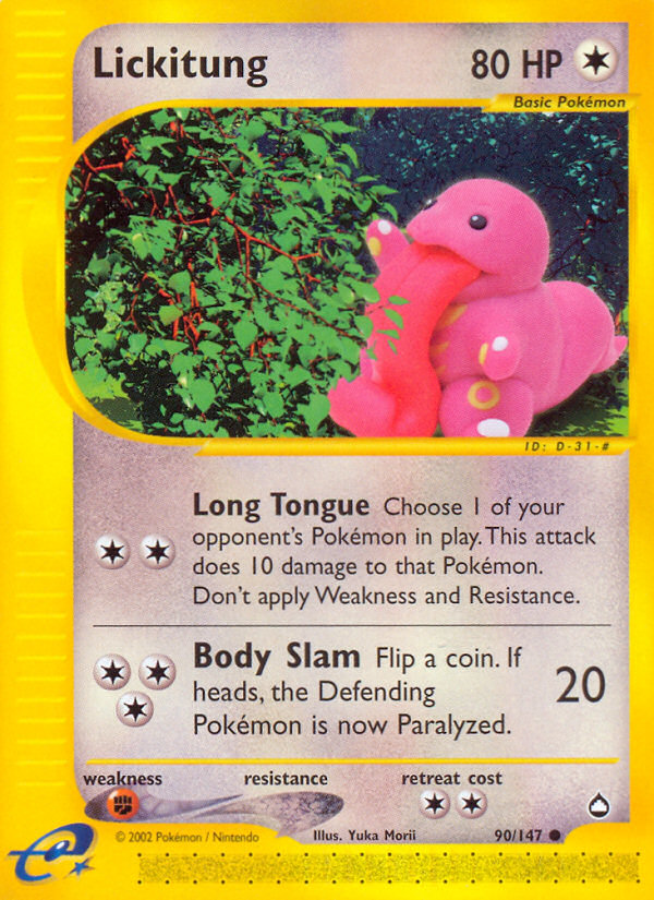 Lickitung (90/147) [Aquapolis] | Card Citadel