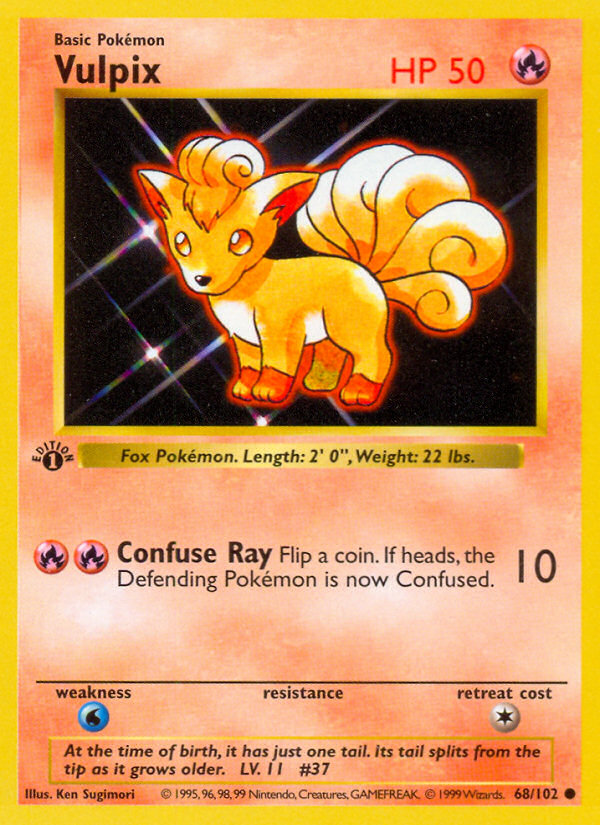 Vulpix (68/102) (Shadowless) [Base Set 1st Edition] | Card Citadel