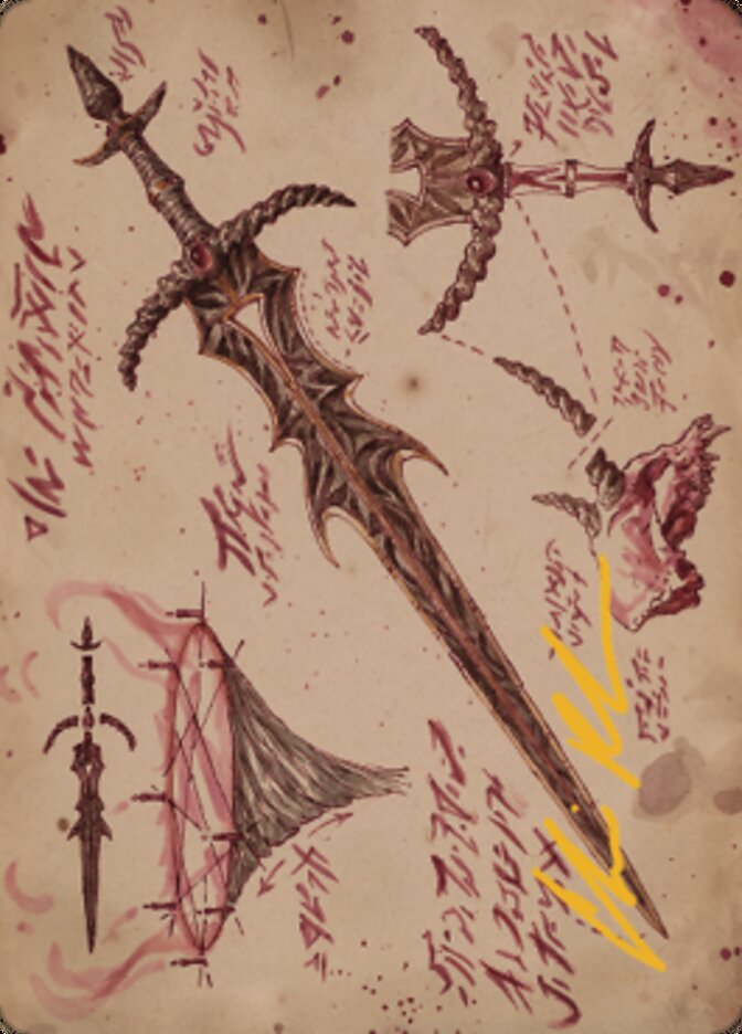 Blackblade Reforged Art Card (Gold-Stamped Signature) [The Brothers' War Art Series] | Card Citadel