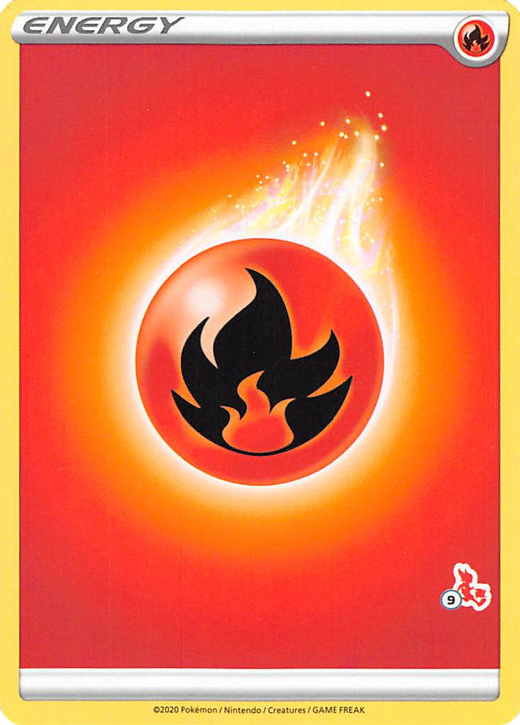 Fire Energy (Cinderace Stamp #9) [Battle Academy 2022] | Card Citadel