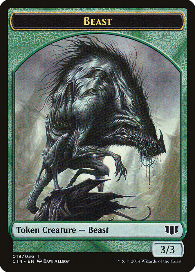 Elemental // Beast (019/036) Double-sided Token [Commander 2014 Tokens] | Card Citadel