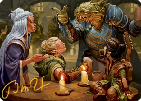 You Meet in a Tavern Art Card (Gold-Stamped Signature) [Dungeons & Dragons: Adventures in the Forgotten Realms Art Series] | Card Citadel