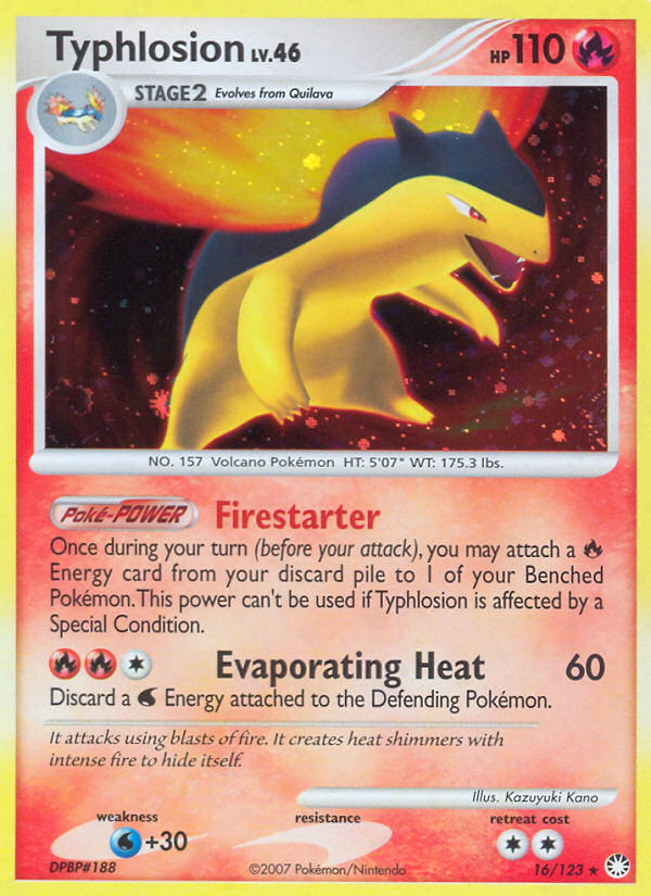 Typhlosion (16/123) [Diamond & Pearl: Mysterious Treasures] | Card Citadel