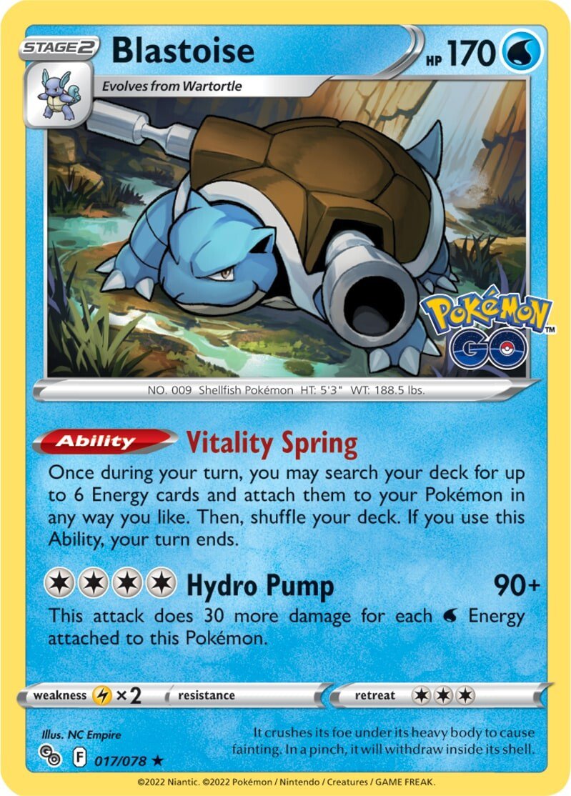 Blastoise (017/078) [Pokémon GO] | Card Citadel