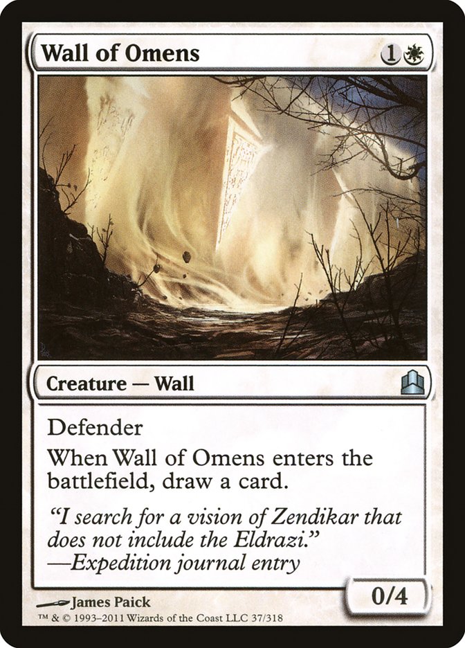 Wall of Omens [Commander 2011] | Card Citadel