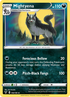 Mightyena (104/185) [Sword & Shield: Vivid Voltage] | Card Citadel