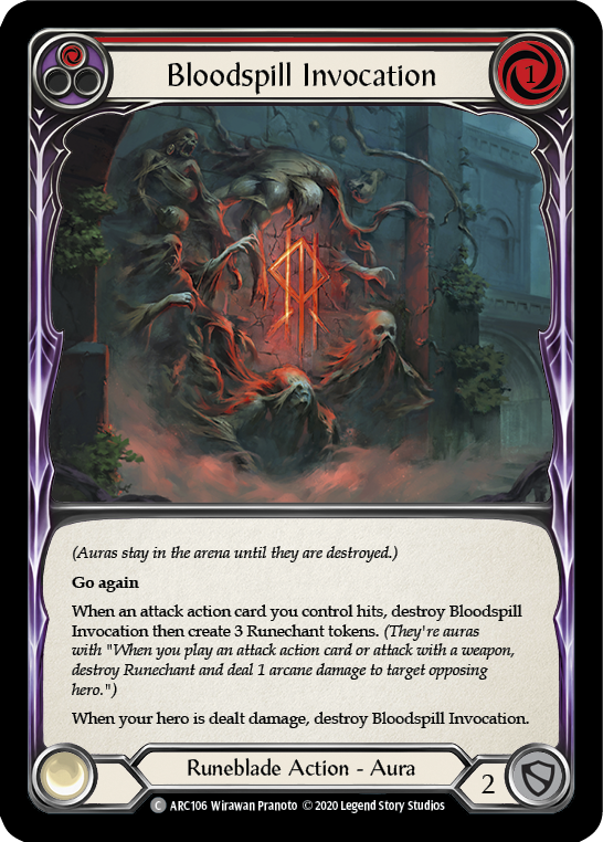 Bloodspill Invocation (Red) [ARC106] Unlimited Normal | Card Citadel