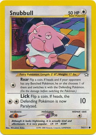 Snubbull (74/111) [Neo Genesis Unlimited] | Card Citadel