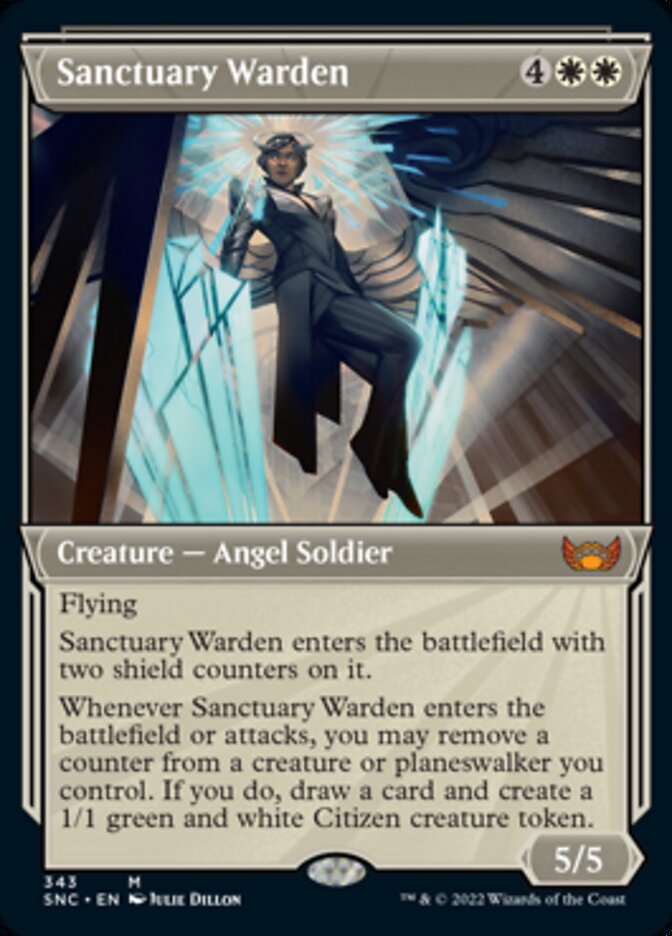 Sanctuary Warden (Showcase Art Deco) [Streets of New Capenna] | Card Citadel