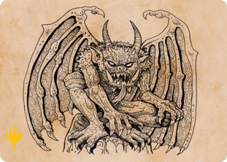 Cloister Gargoyle (Showcase) Art Card (Gold-Stamped Signature) [Dungeons & Dragons: Adventures in the Forgotten Realms Art Series] | Card Citadel