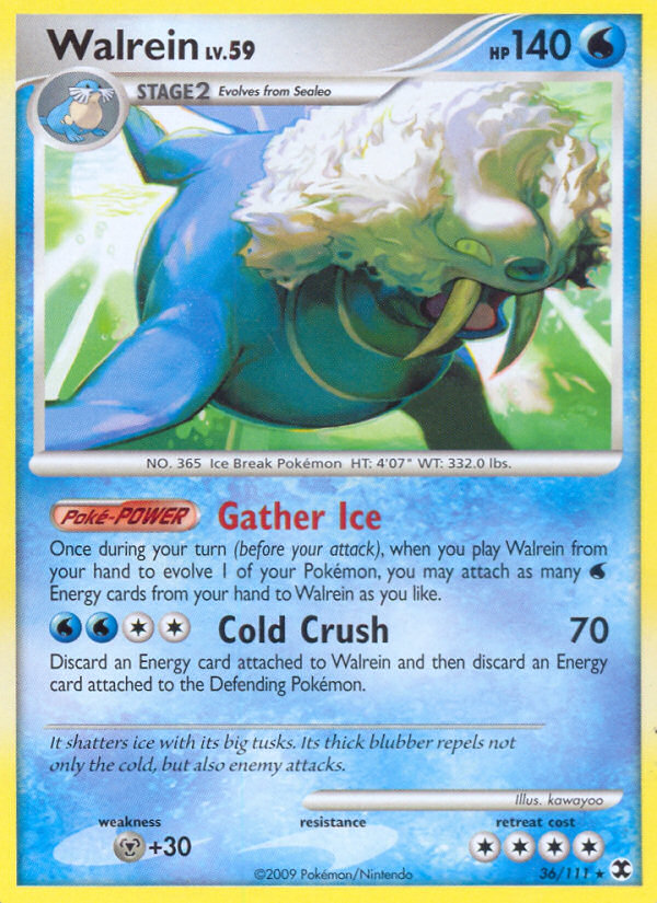 Walrein (36/111) [Platinum: Rising Rivals] | Card Citadel