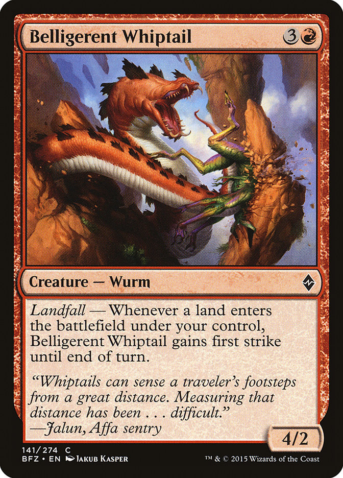 Belligerent Whiptail [Battle for Zendikar] | Card Citadel