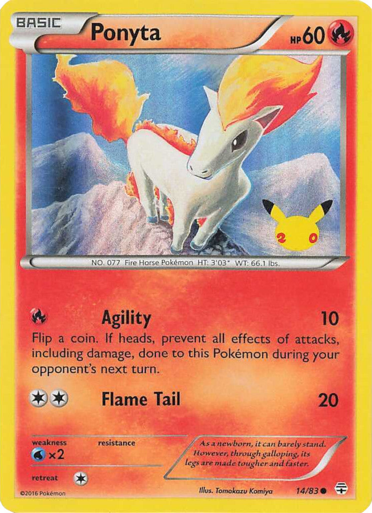 Ponyta (14/83) (20th Anniversary Stamp) [XY: Generations] | Card Citadel