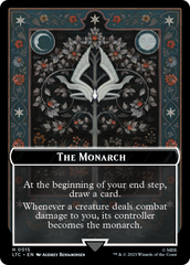 The Monarch // Treasure Double-Sided Token [The Lord of the Rings: Tales of Middle-Earth Commander Tokens] | Card Citadel