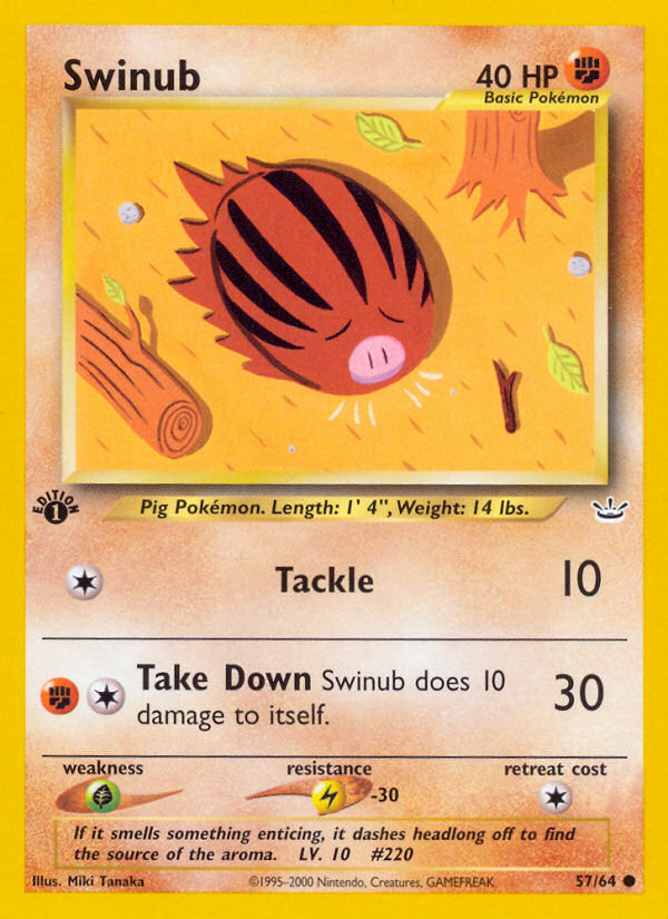 Swinub (57/64) [Neo Revelation 1st Edition] | Card Citadel