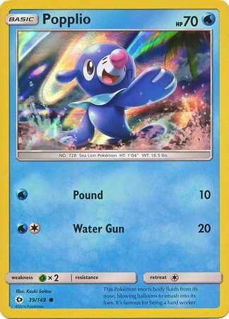 Popplio (39/149) (Water Web Holo) [Sun & Moon: Base Set] | Card Citadel