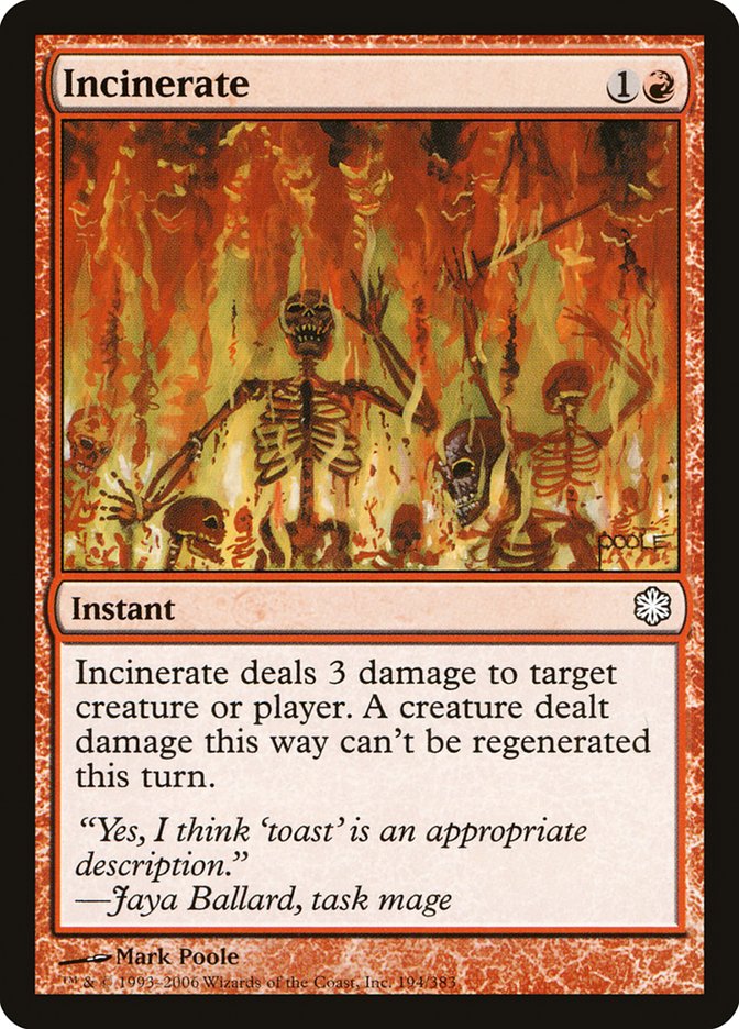 Incinerate [Coldsnap Theme Decks] | Card Citadel